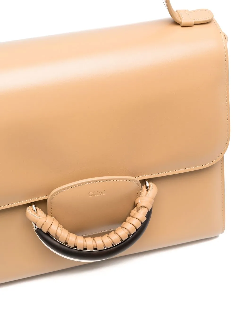 Chloé Kattie leren shopper Beige