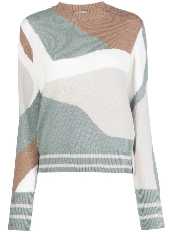 Herno Geometric colour-block Jumper 