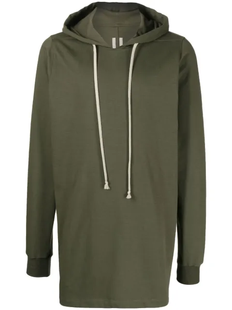 Rick Owens long-length drawstring hoodie
