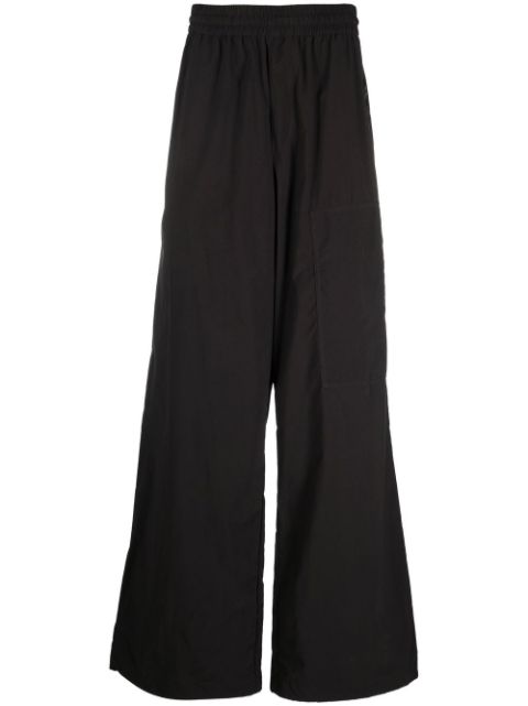 Off-White logo patch wide-leg trousers Men