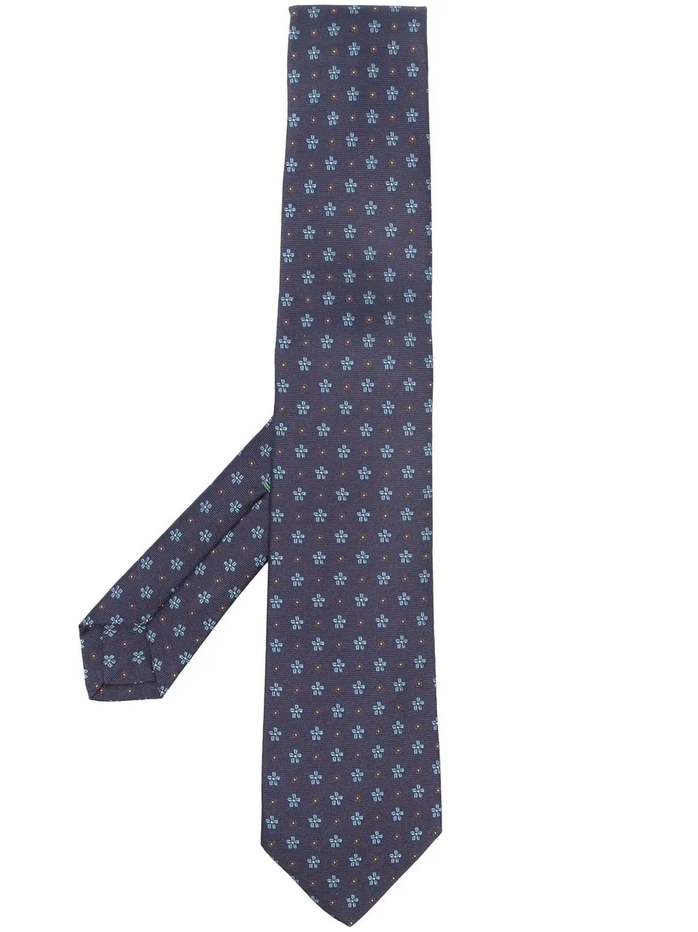 

Borrelli floral-embroidery silk tie - Blue
