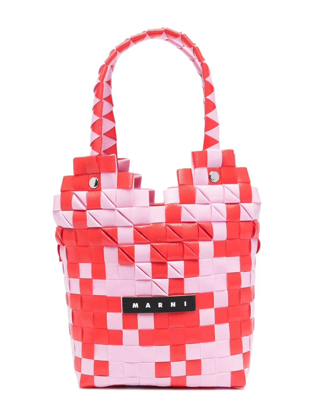 

Marni Kids logo-patch quilted tote bag - Pink