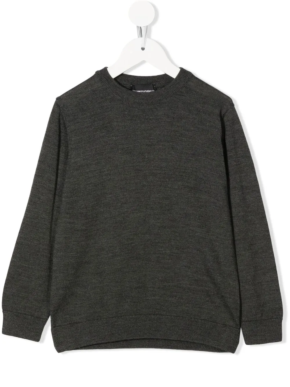 

Emporio Armani Kids fine-knit round-neck jumper - Grey