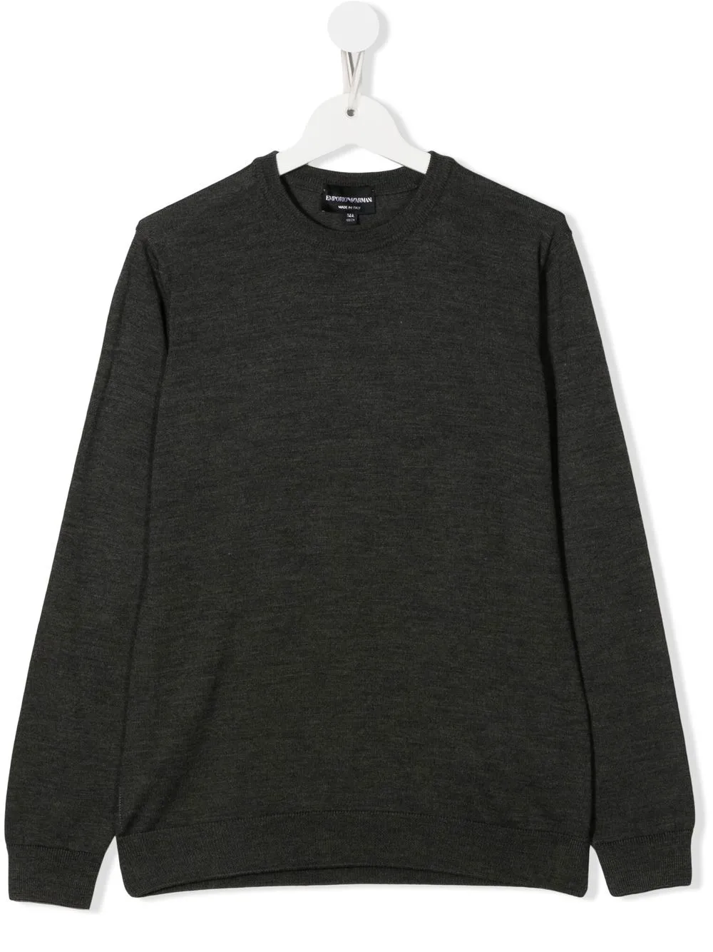 

Emporio Armani Kids suéter tejido con cuello redondo - Gris