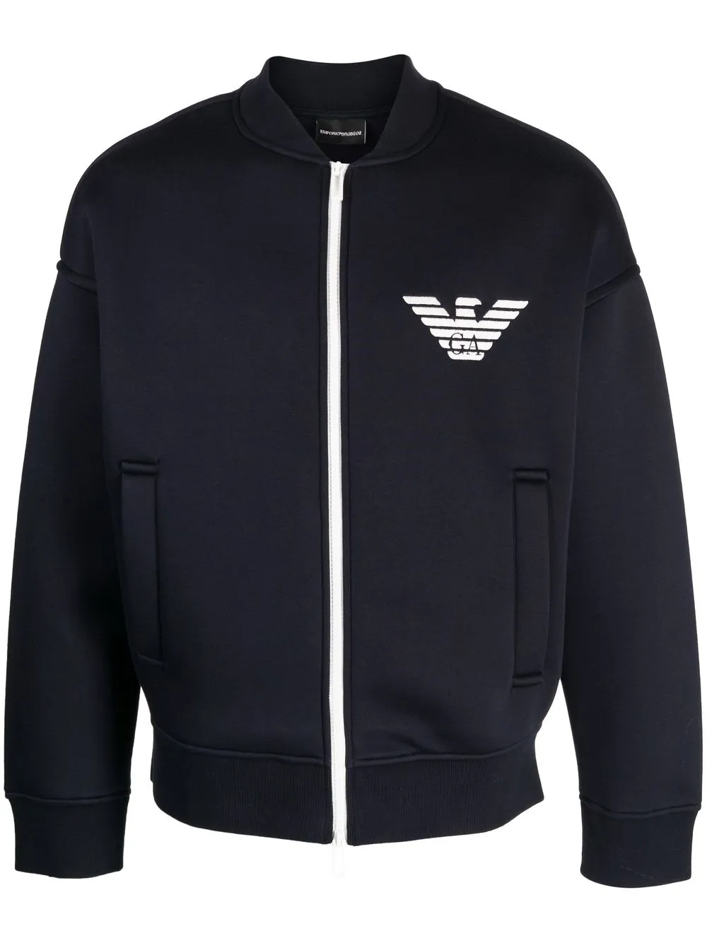

Emporio Armani logo-print zip-up sweatshirt - Blue