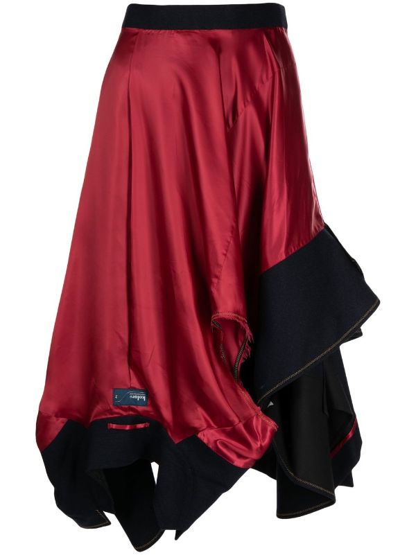 Kolor Asymmetric Draped Midi Skirt - Farfetch
