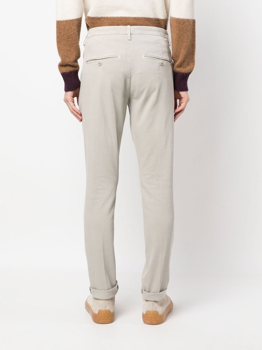 Shop Dondup Tapered-leg Chinos In Neutrals