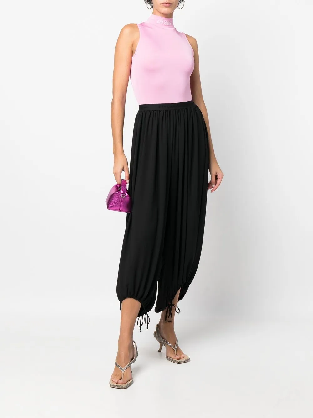 STYLAND Pleated Palazzo Pants Farfetch