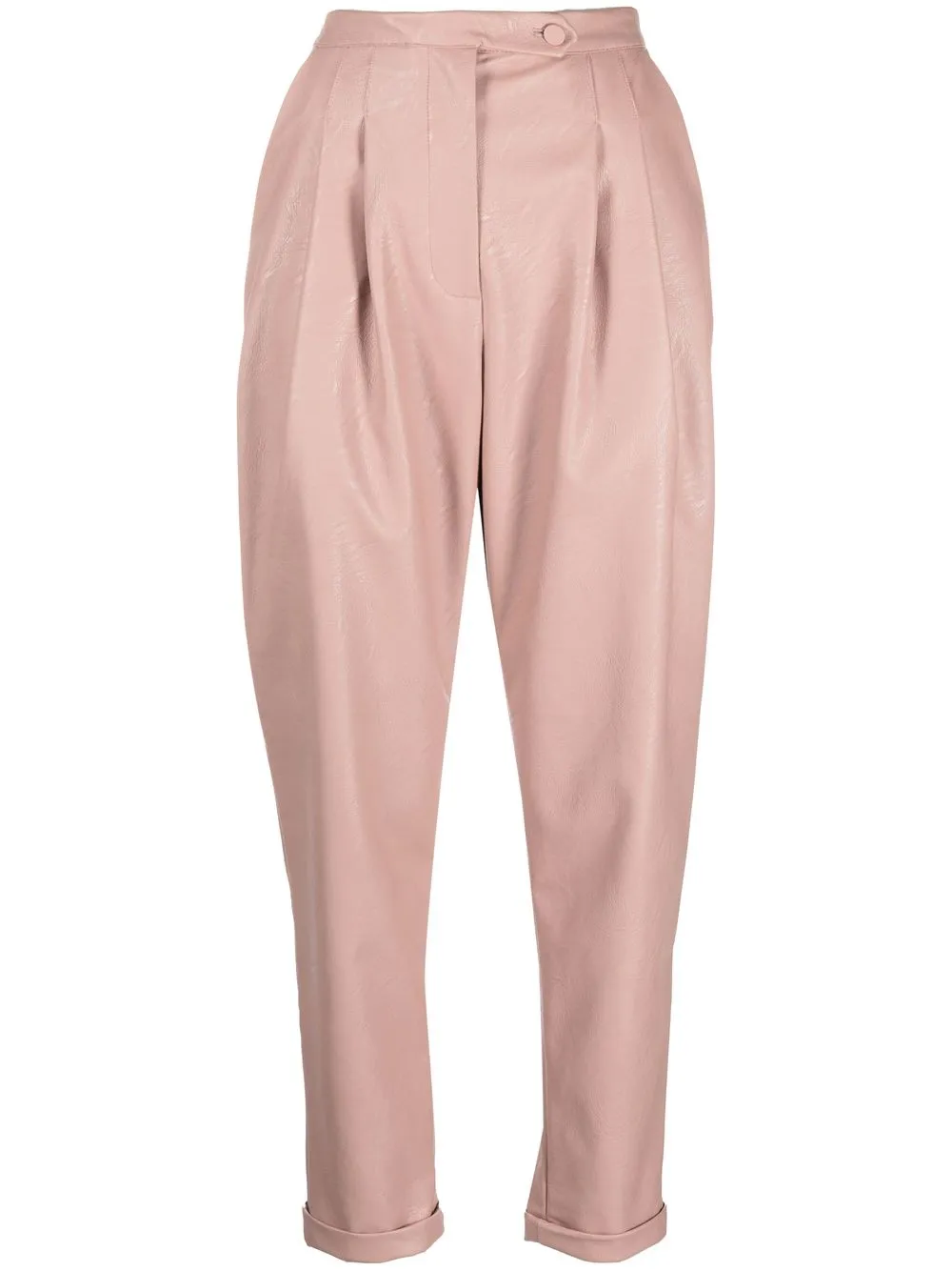 

STYLAND pantalones con tiro alto y pinzas - Rosado