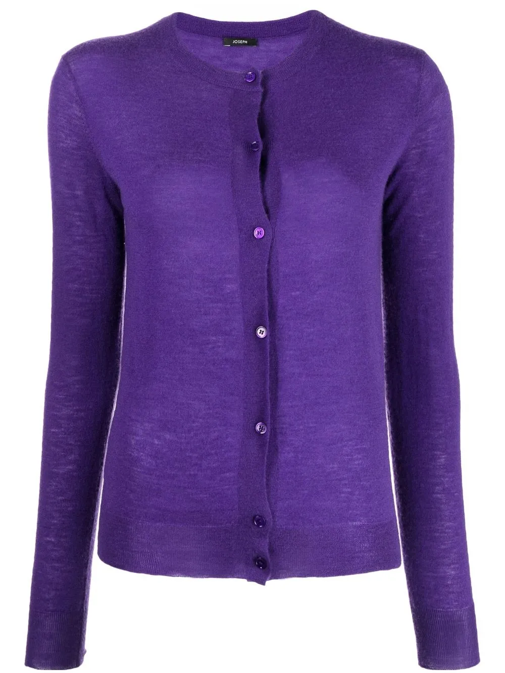 

JOSEPH round-neck cashmere cardigan - Purple