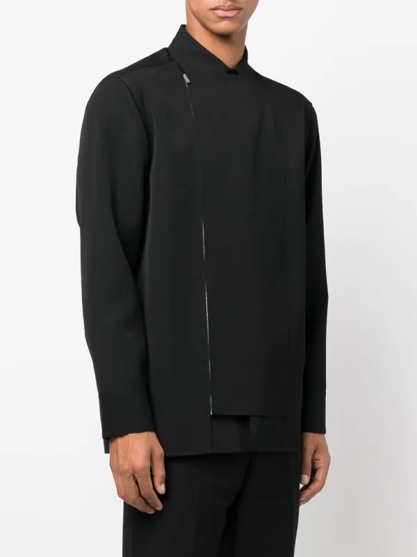 jil sander オフセンター ウールジップシャツ | labiela.com