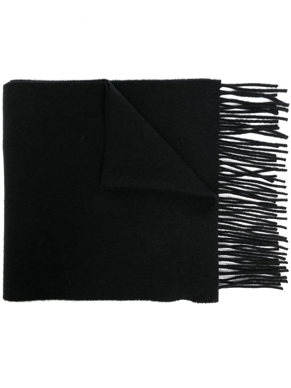 

JOSEPH fringed long scarf - Black