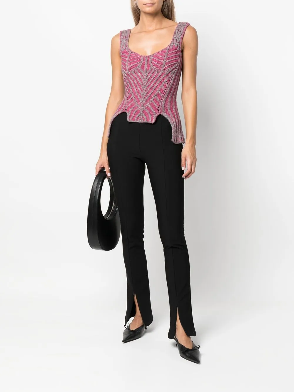Paolina Russo Gebreide top - Roze