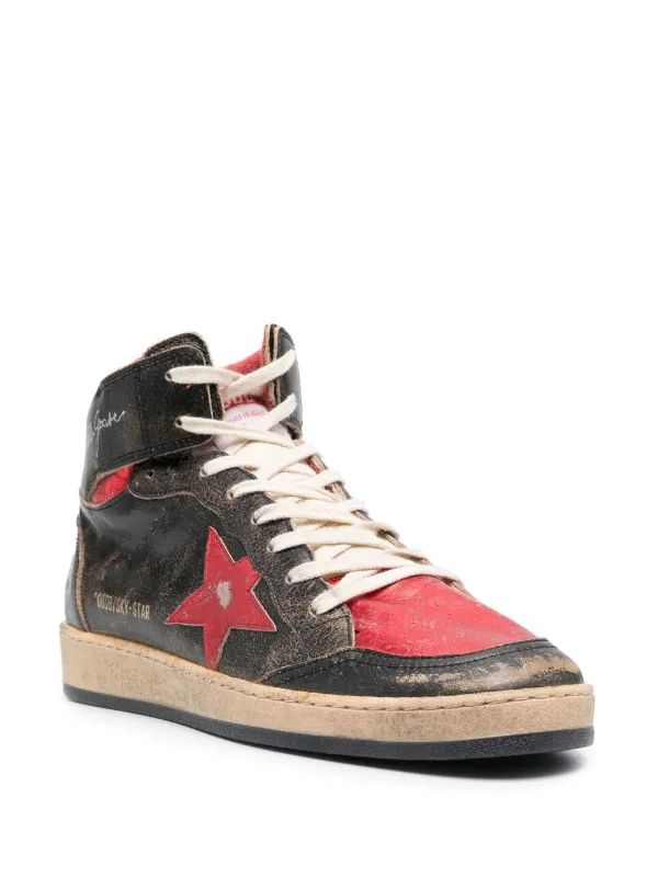 Golden Goose ダメージ ハイカットスニーカー | ブラック | FARFETCH JP