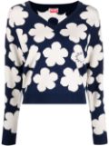 Kenzo floral-intarsia jumper - Blue