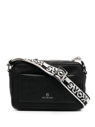 MICHAEL Michael Kors All Logo Strap Crossbody Bag in Black