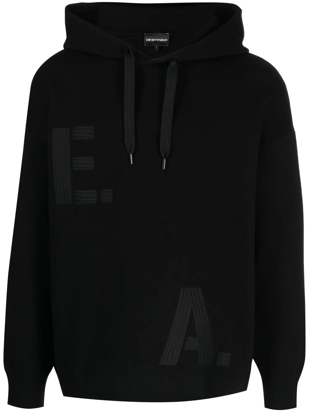 

Emporio Armani hoodie con logo bordado - Negro