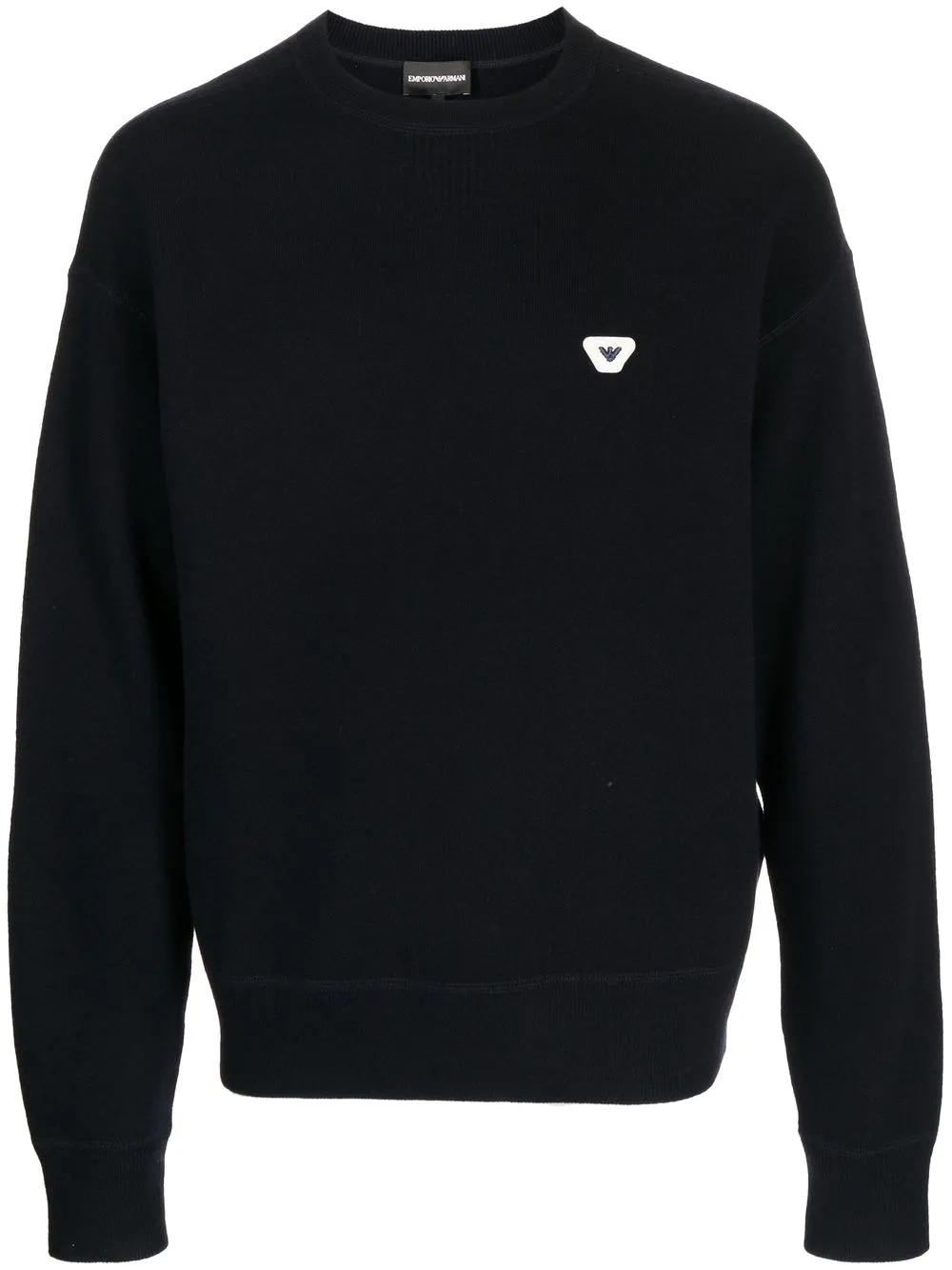 

Emporio Armani logo wool sweater - Black