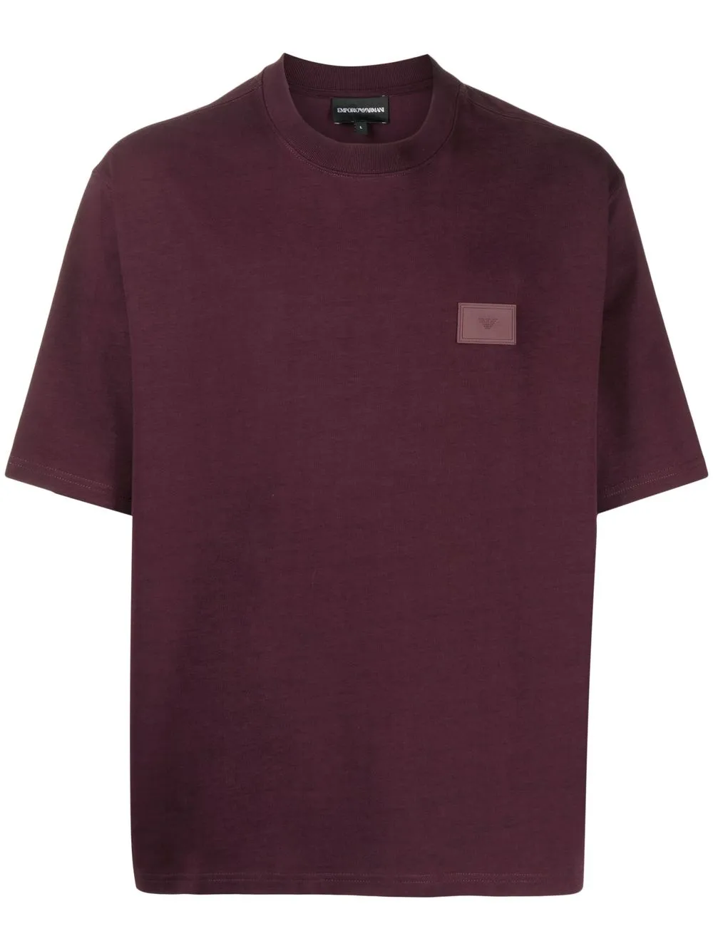 

Emporio Armani logo-patch cotton T-shirt - Red