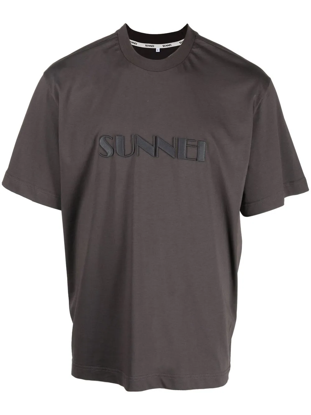 

Sunnei playera con logo bordado - Gris