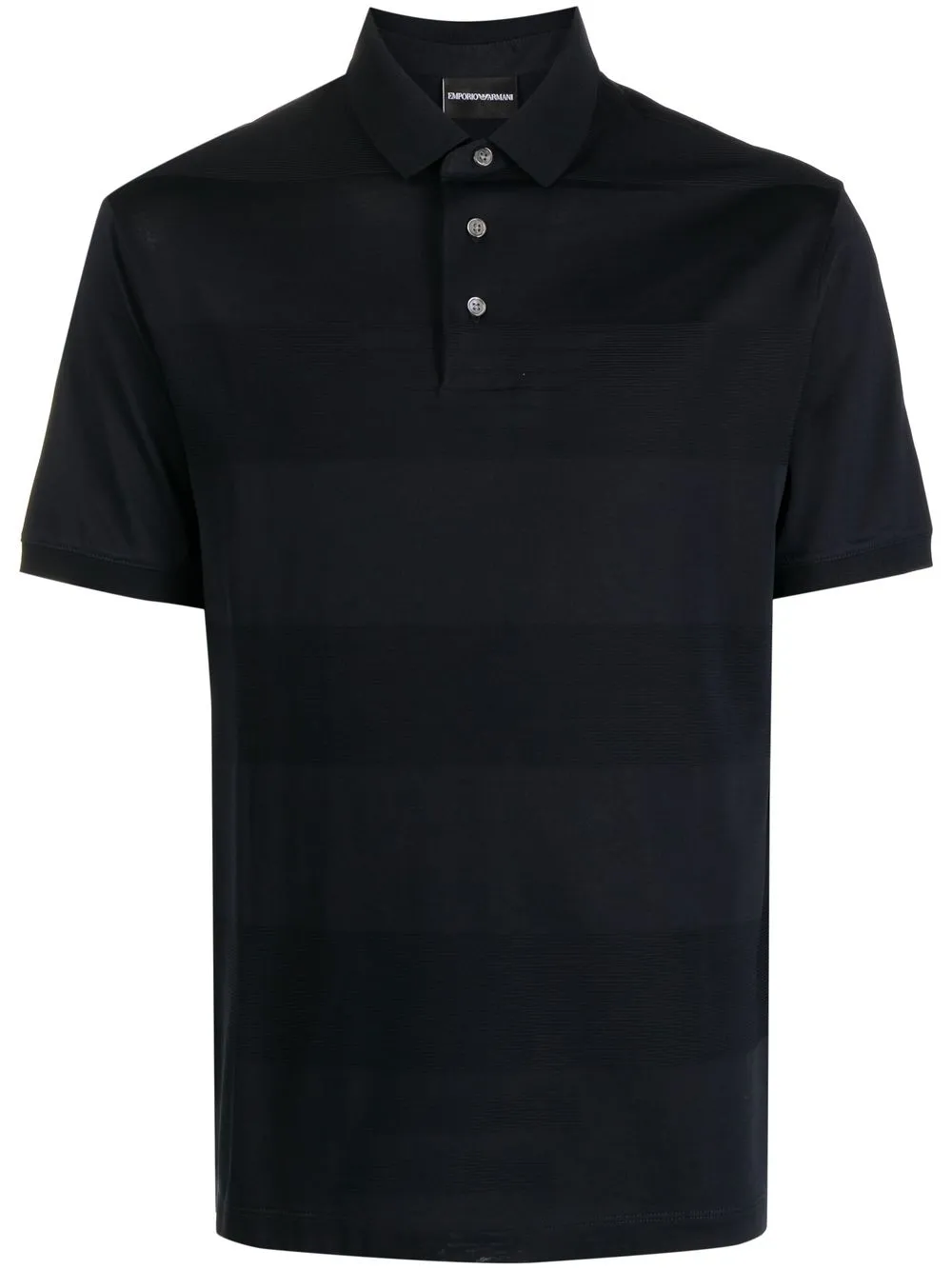 

Emporio Armani logo-print striped polo shirt - Black