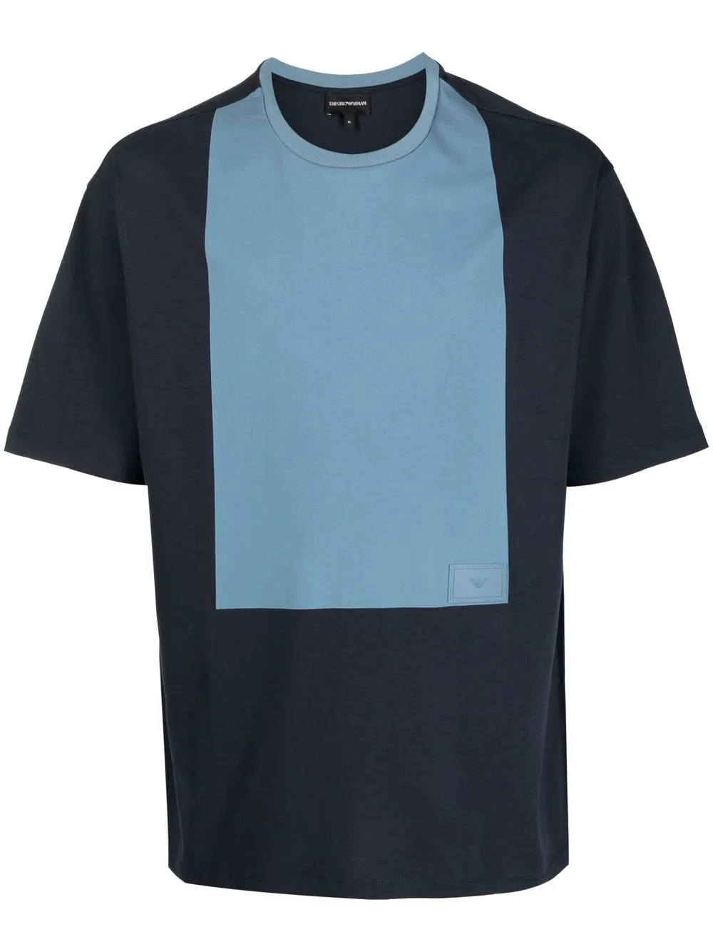 

Emporio Armani playera con diseño color block - Azul