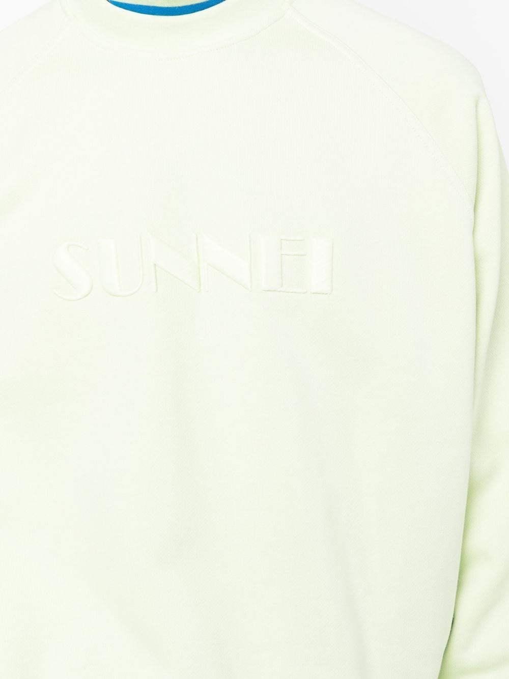 Shop Sunnei Embroidered-logo Detail Sweatshirt In Grün