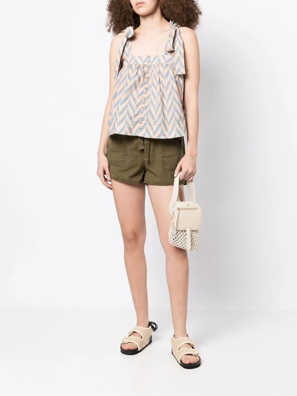 Ulla Johnson Shorts met elastische taille - Groen