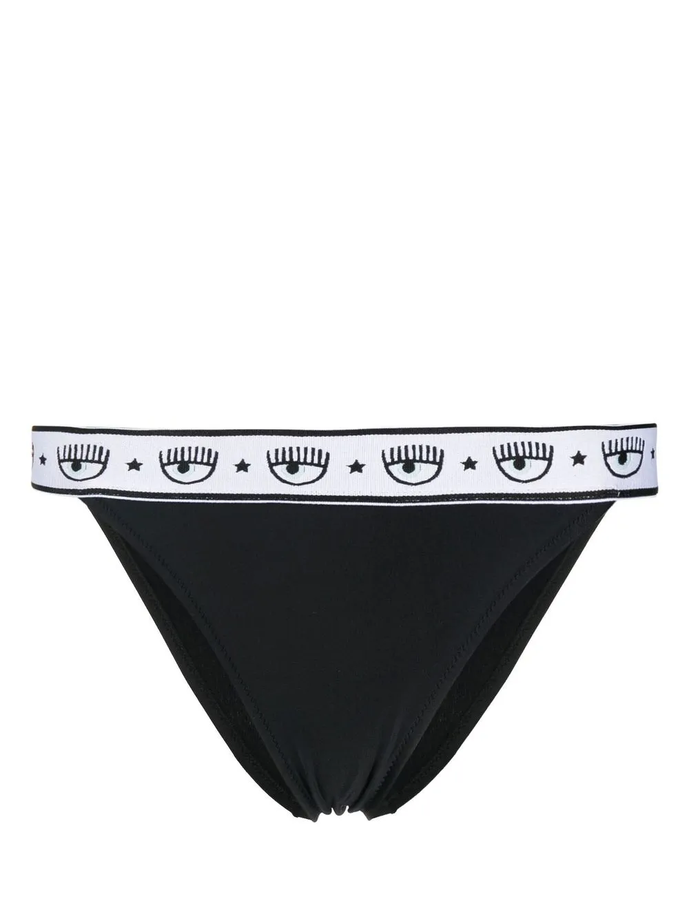 

Chiara Ferragni bikini bottom con logo en la pretina - Negro