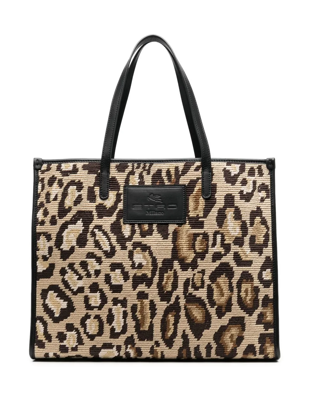 

ETRO tote con estampado de leopardo - Marrón