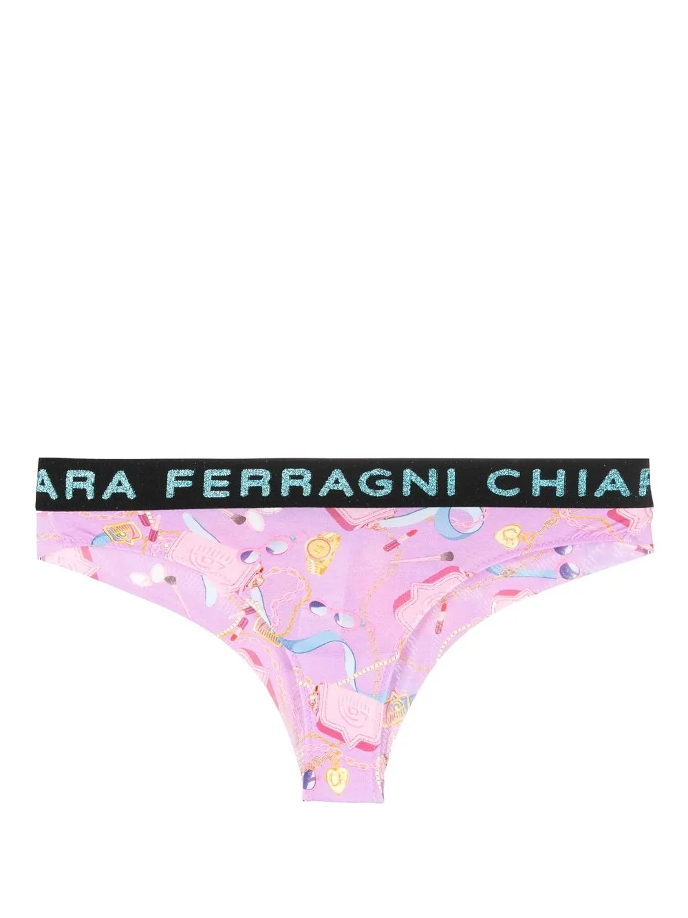 

Chiara Ferragni logo-band graphic briefs - Purple