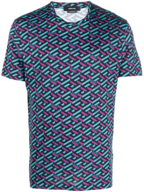 Versace all-over logo-print T-shirt