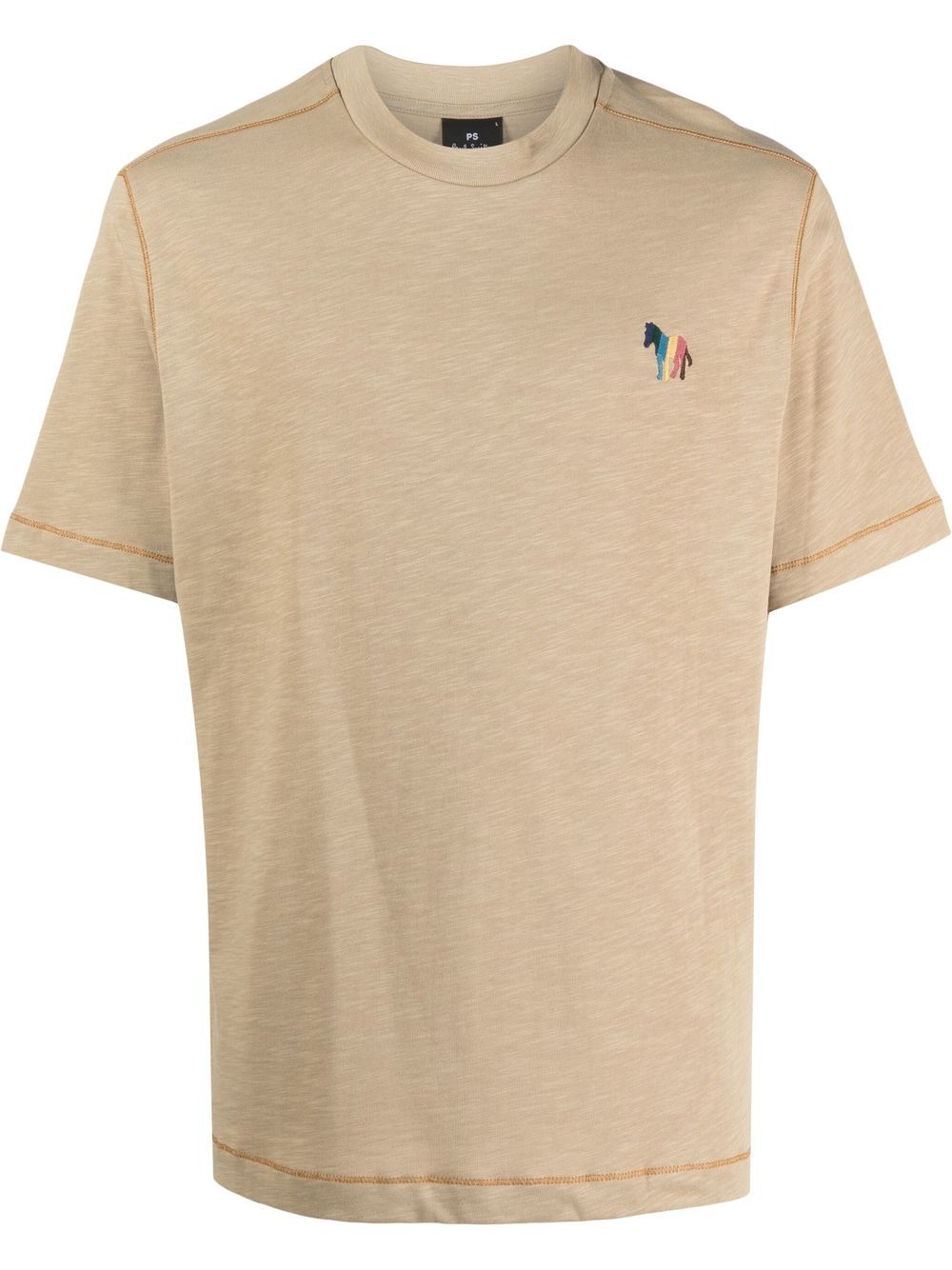 

PS Paul Smith zebra-embroidered short-sleeve T-shirt - Neutrals