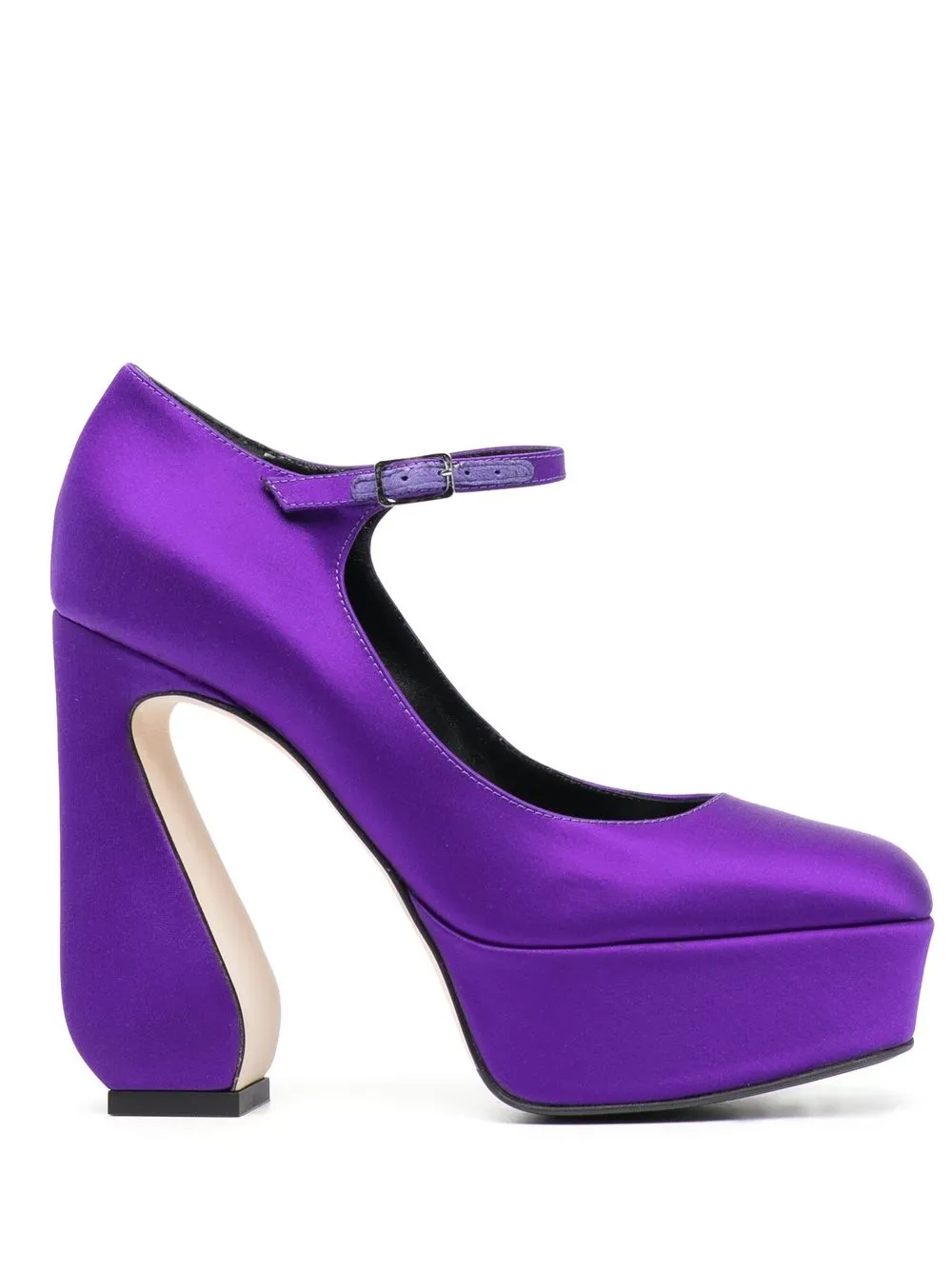 

Si Rossi platform 130mm Mary Jane pumps - Purple