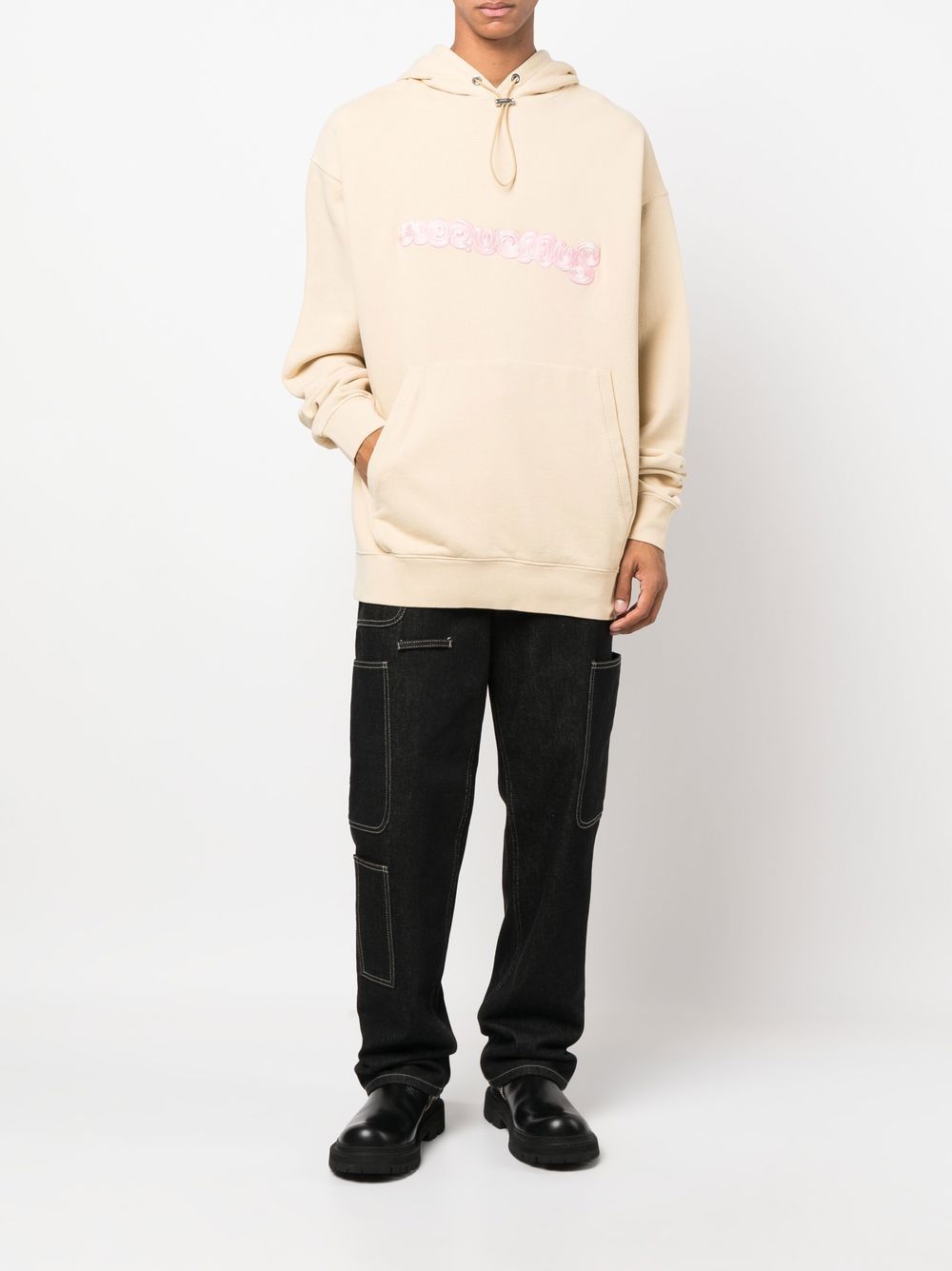 Jacquemus Hoodie met print - 1CA BEIGE