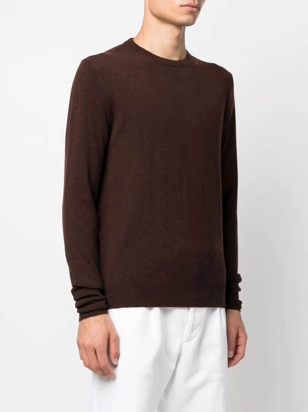  Ballantyne Kaschmirpullover Mit Rundem Ausschnitt   Braun 