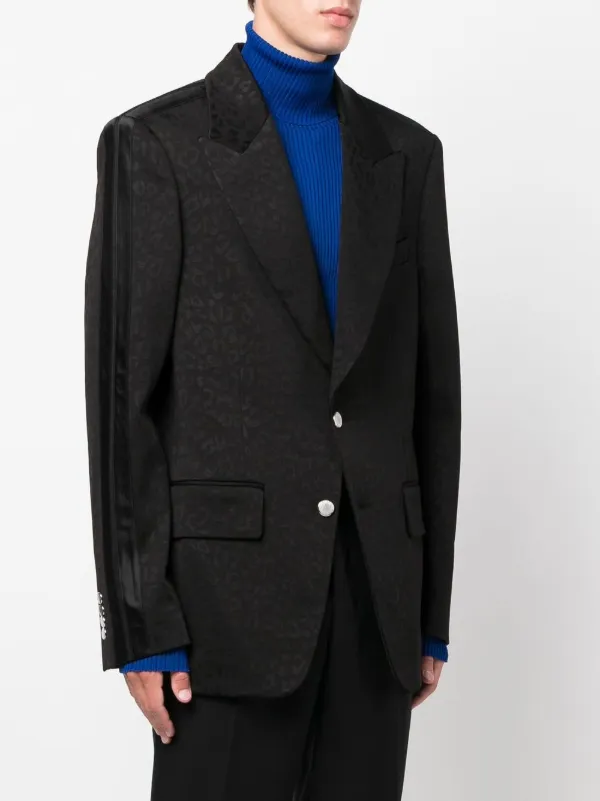 Palm Angels Jacquard single-breasted Blazer | Black