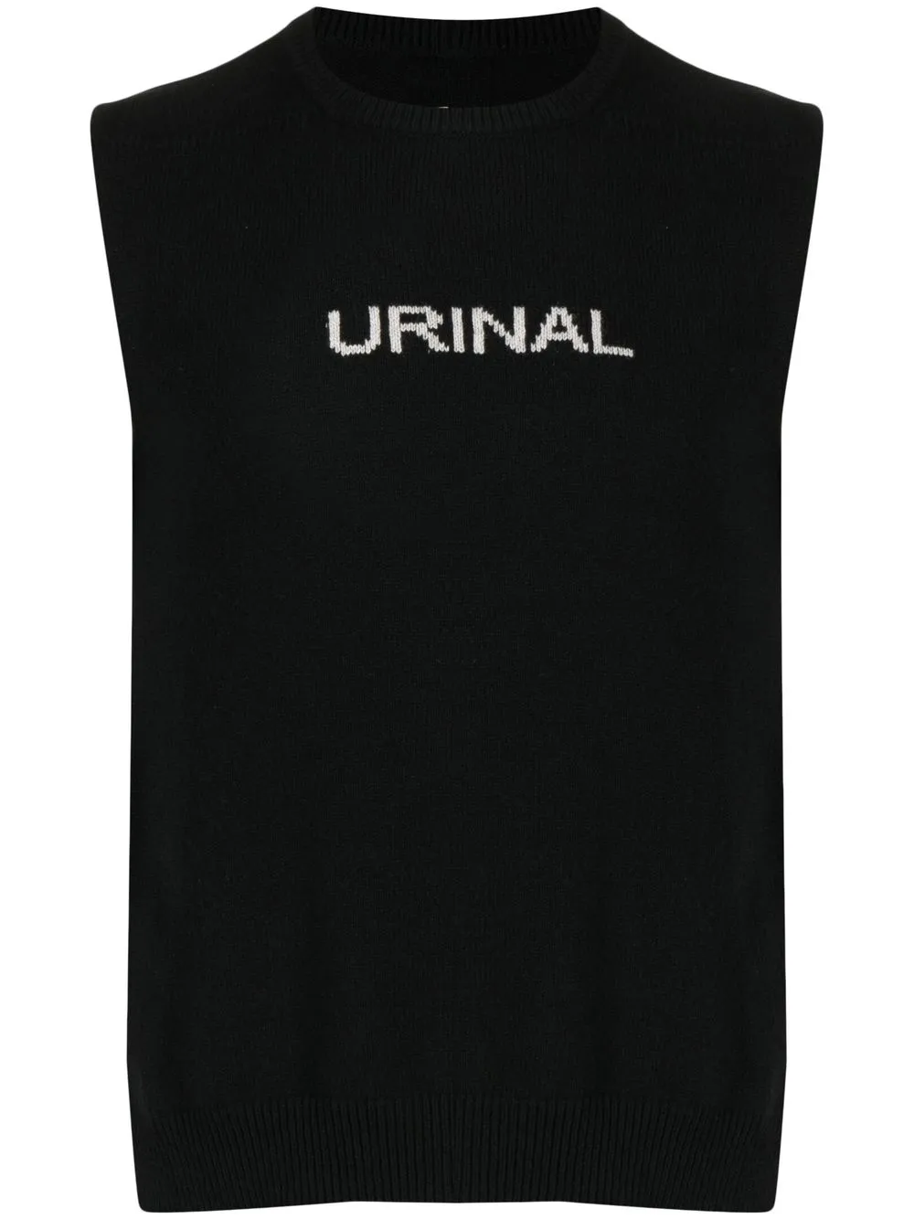 

Rick Owens chest-logo sleeveless knit top - Black