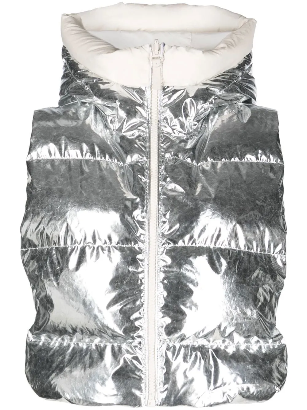 Image 1 of Yves Salomon quilted metallic gilet