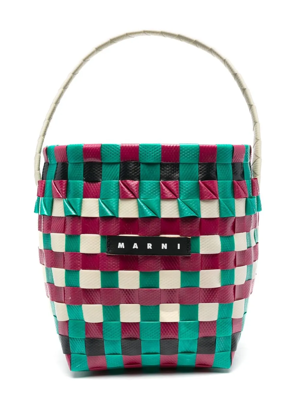 

Marni Kids bolsa bucket con parche del logo - Verde