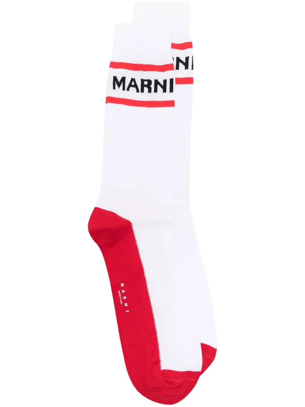 

Marni calcetines con logo estampado - Blanco