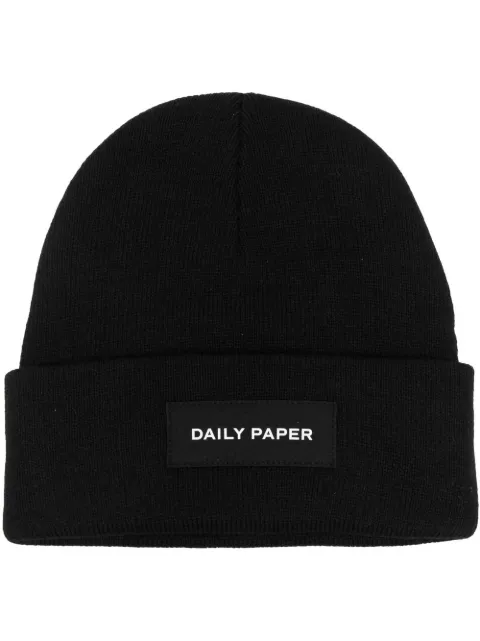 Daily Paper logo-patch beanie