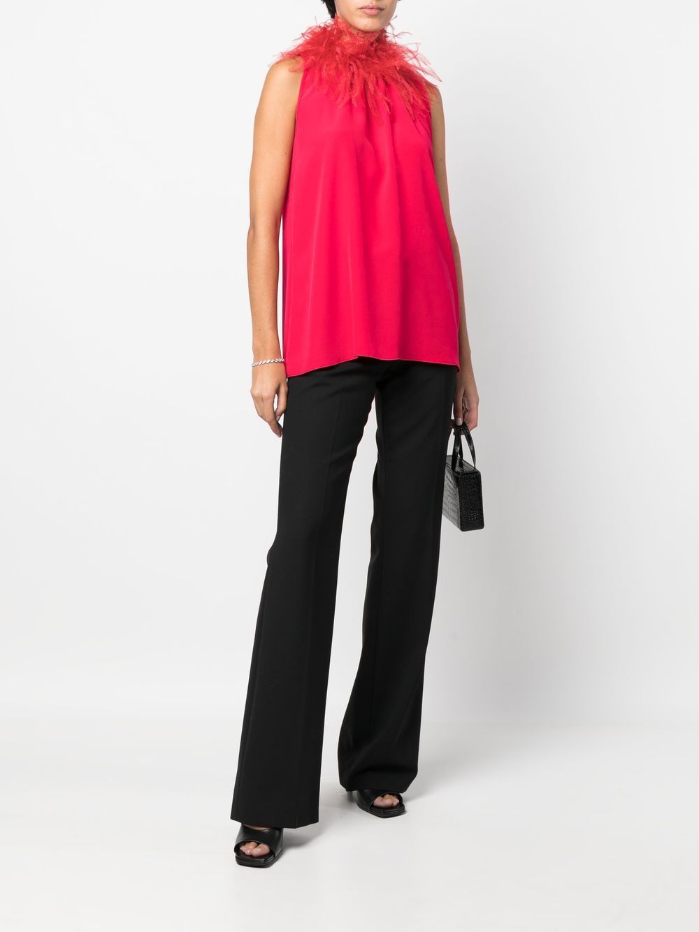 STYLAND Mouwloze blouse - Rood