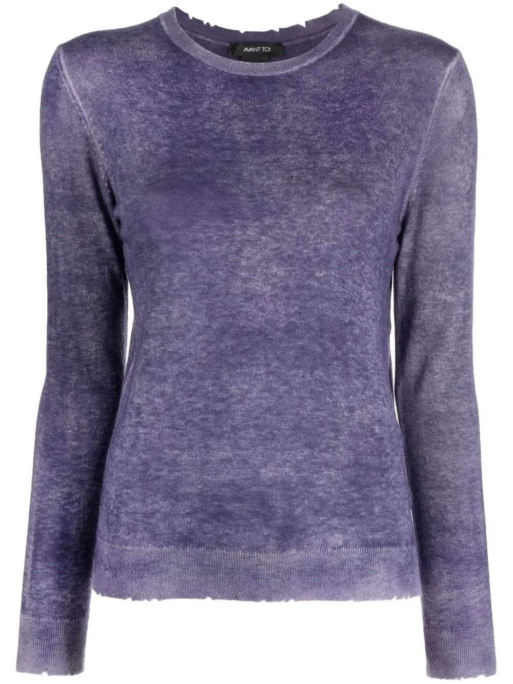 

Avant Toi distressed-finish long-sleeved sweater - Purple