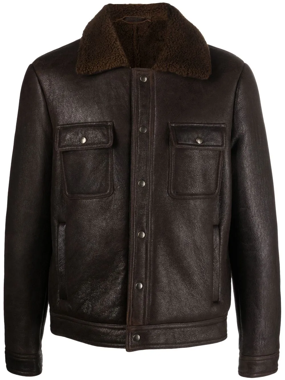 Salvatore Santoro shearling-collar Sheepskin Jacket - Farfetch