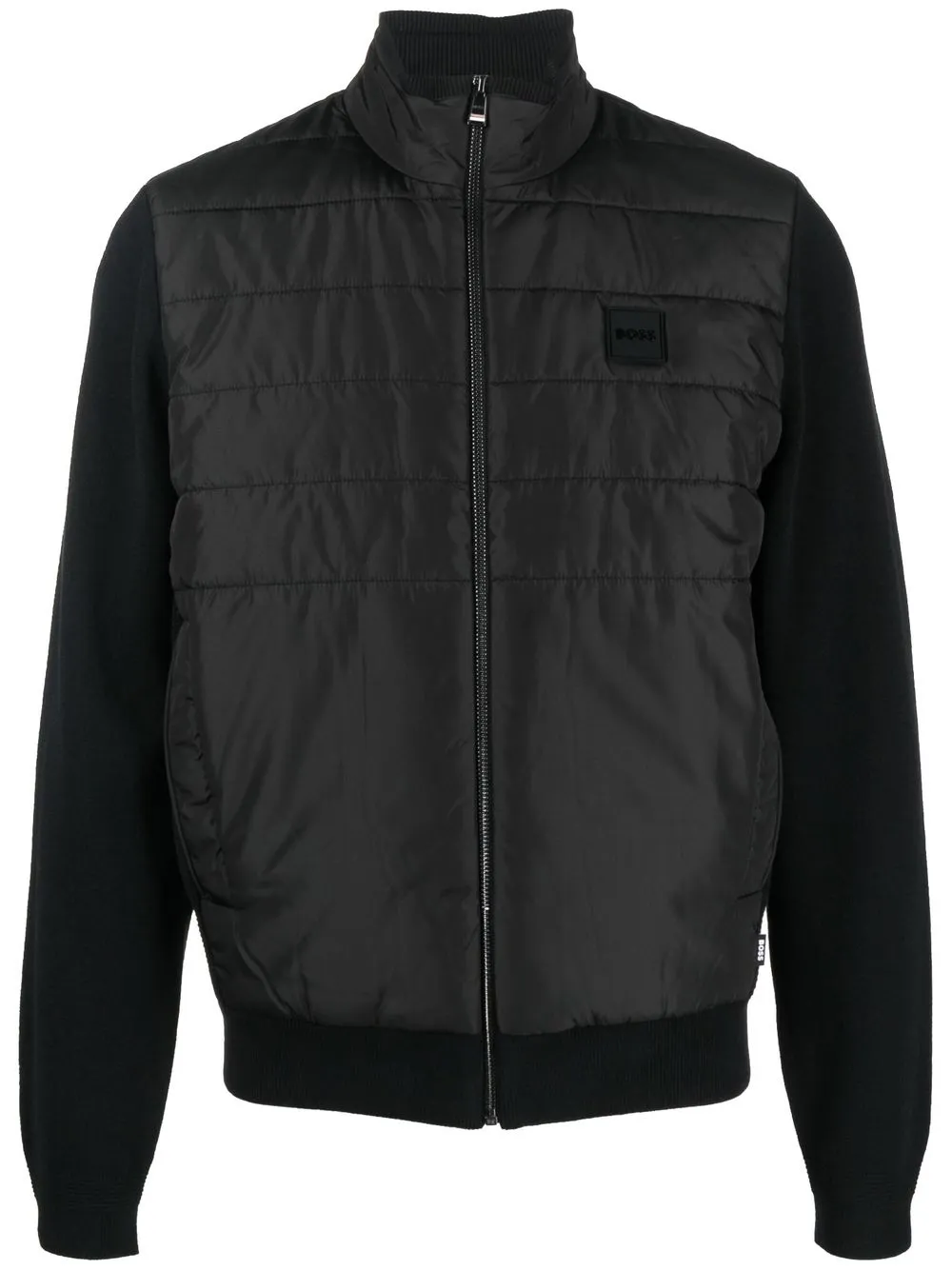 

BOSS logo-patch padded jacket - Black