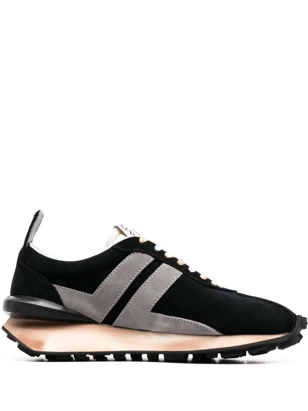 

Lanvin tenis bajos con paneles - Negro