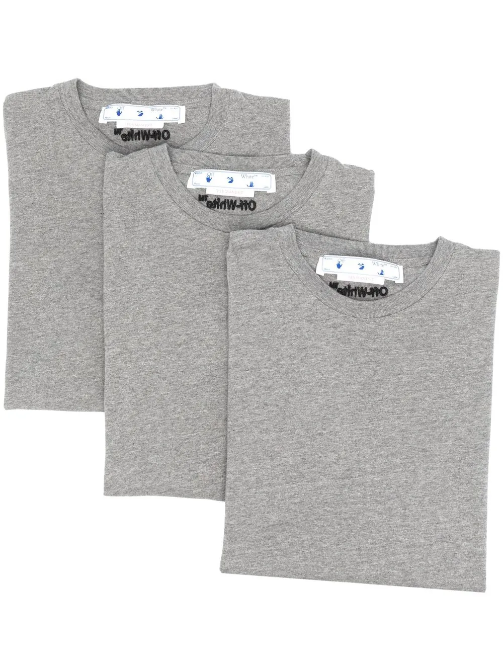 

Off-White pack of 3 embroidered T-shirts - Grey