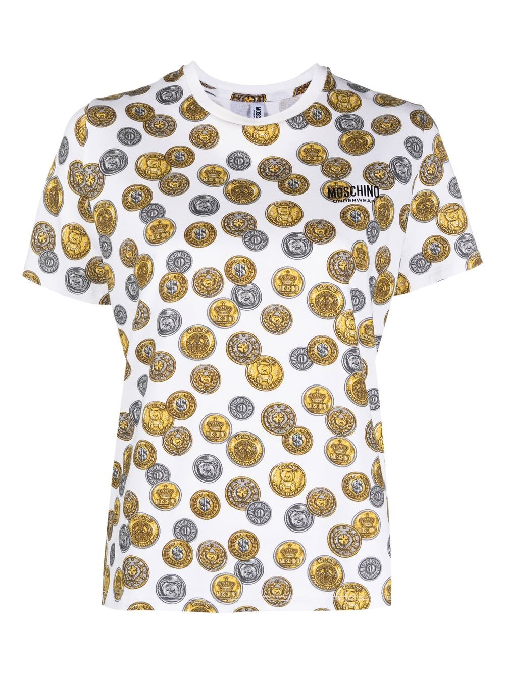 

Moschino playera con estampado gráfico - Blanco