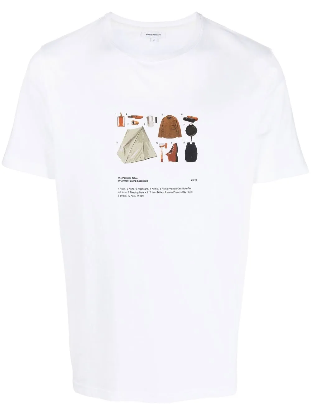 

Norse Projects playera Niels Outdoor Living - Blanco